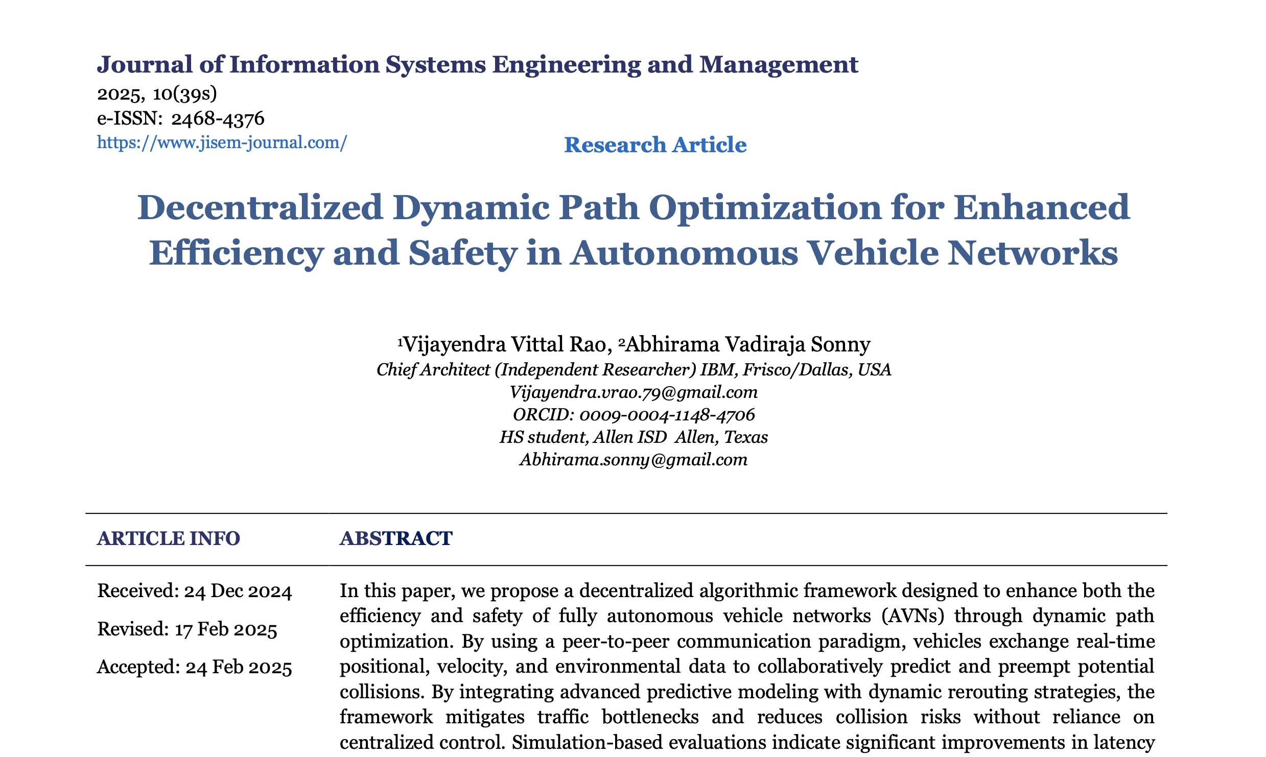 Autonomous Vehicle Networks